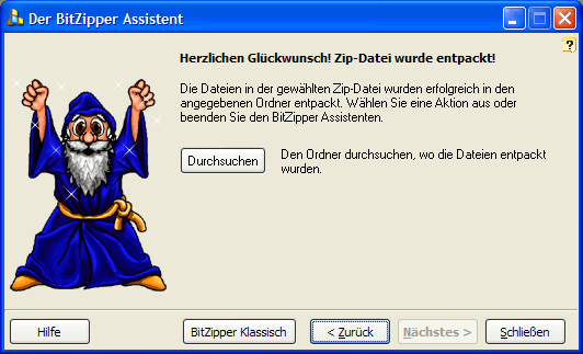 BitZipper main screen