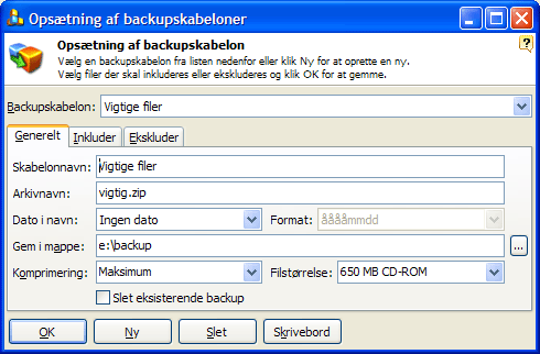 BitZipper backupskabeloner